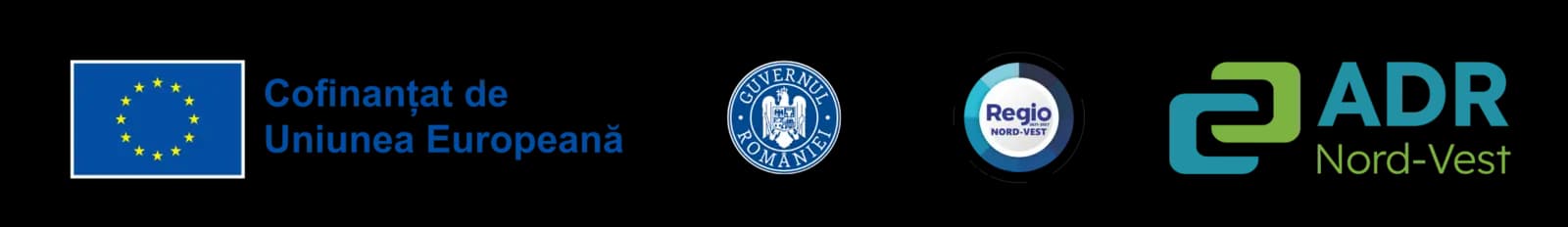 Sigle: Cofinanțat de Uniunea Europeană, Guvernul României, Regio Nord-Vest 2021-2027, Agenția de Dezvoltare Regională Nord-Vest